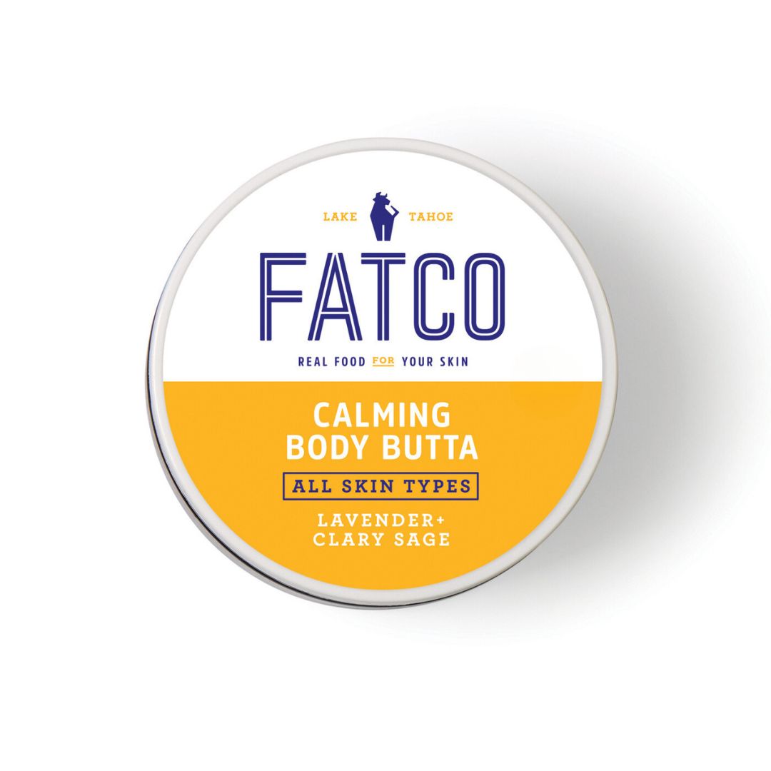 FATCO Calming Body Butta 8 oz — tallow body moisturizer, lavender + clary sage, family size