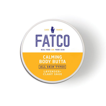 FATCO Calming Body Butta 8 oz — tallow body moisturizer, lavender + clary sage, family size