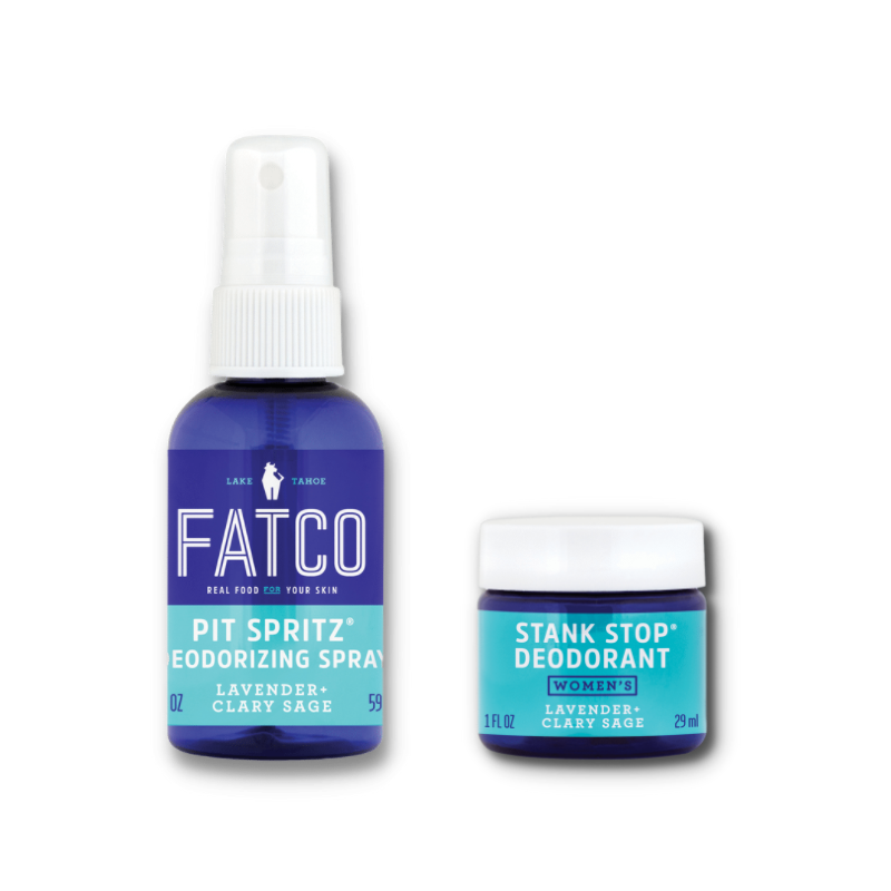 FATCO Pit Pack Lavender+Sage — natural deodorant + cleansing kit, tallow-based skincare