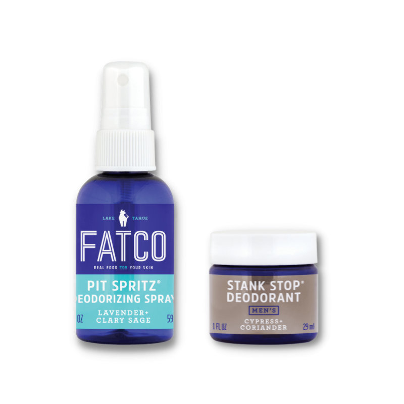 FATCO Pit Pack Scotch Pine+Coriander — natural deodorant + cleansing kit, tallow-based